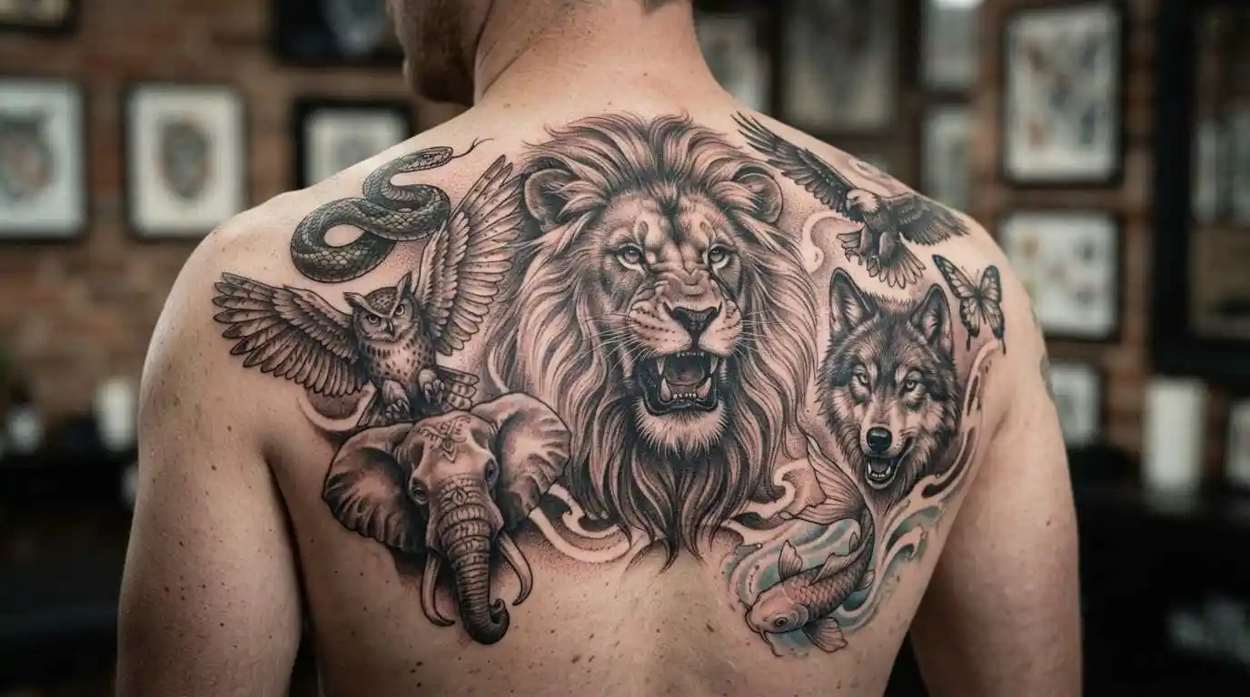 Realistic animal tattoos representing symbolism, culture, and personal meaning